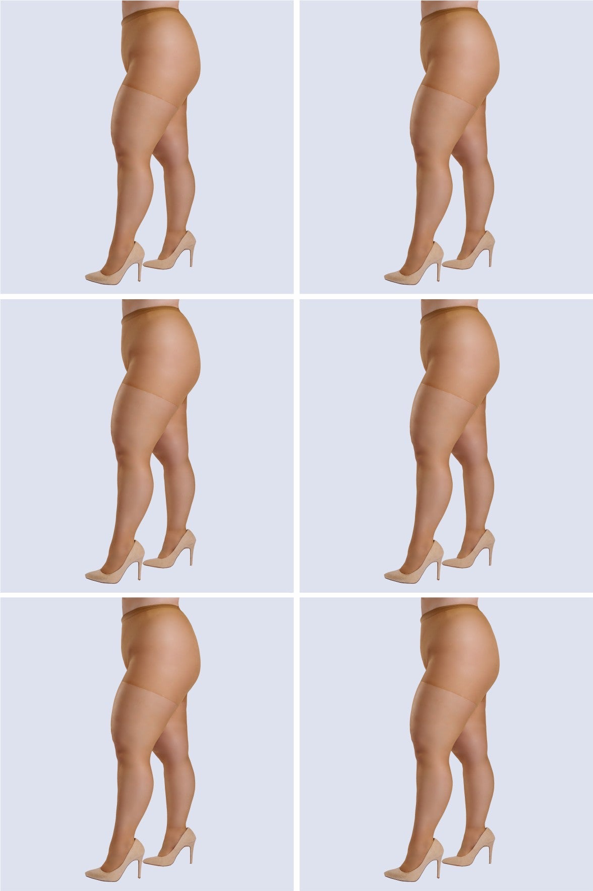 PACK 6 Collants Lycra Skin Mate Plus Size
