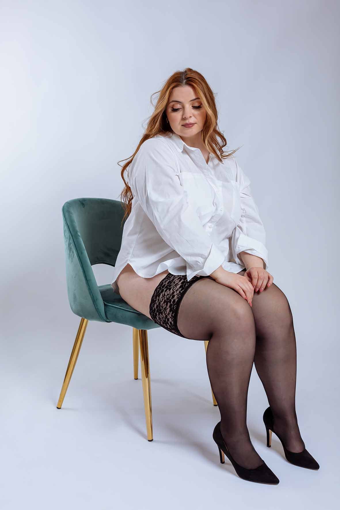 Meia Liga Renda Diva Plus Size