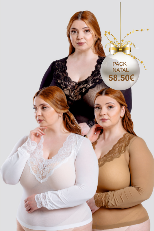 PACK 3 Camisolas Adelfa PLUS SIZE (Oferta de Saco)