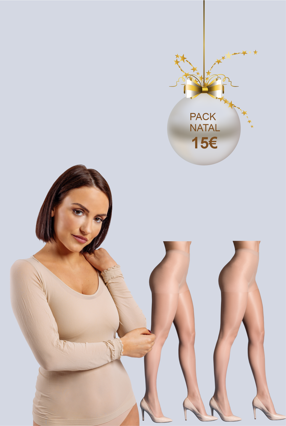 Pack 15€- Camisola Soft Touch + 2 Collants Elastan Voile Brilho (Oferta Saco)